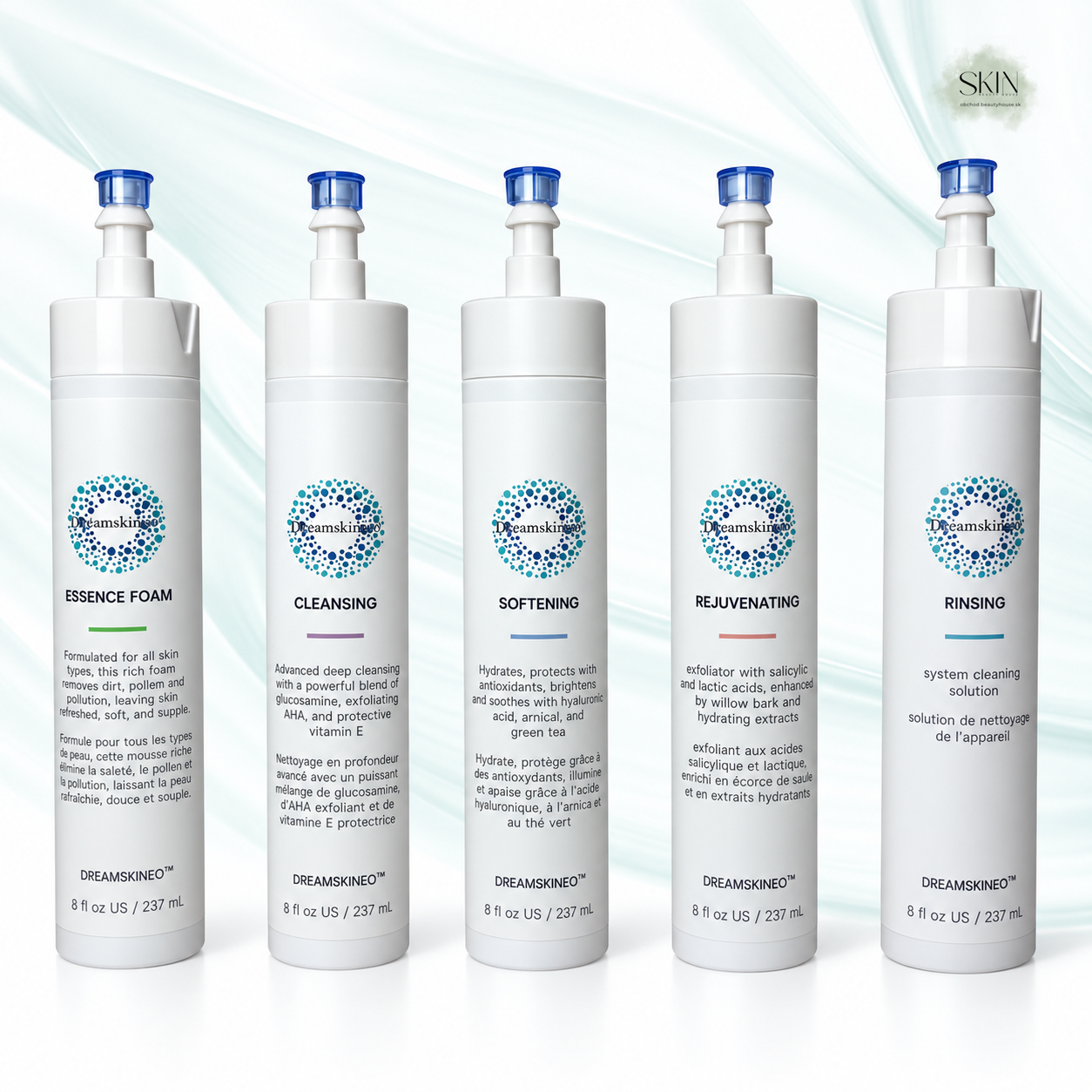 Päť 237 ml roztokov pre profesionálne Hydra Beauty ošetrenie
