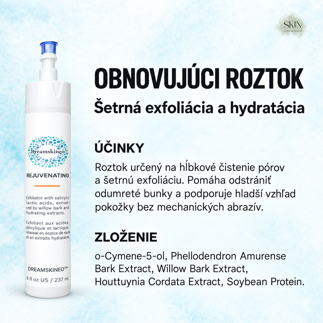 Rejuvenating – roztok na šetrnú exfoliáciu a hydratáciu